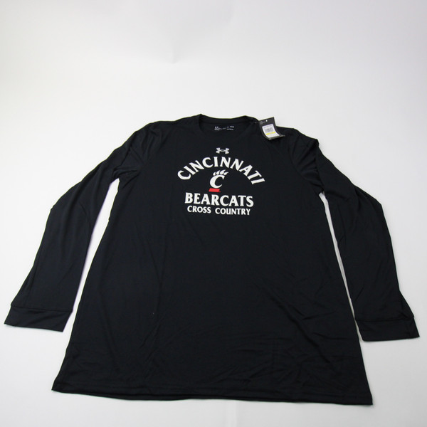 Cincinnati Bearcats Under Armour HeatGear Long Sleeve Shirt Men's Black New-TOPS-155615