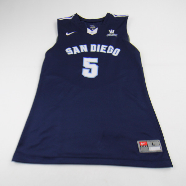San Diego Toreros Nike Game Jersey - Basketball Women's Navy Used L-JRSY-009220