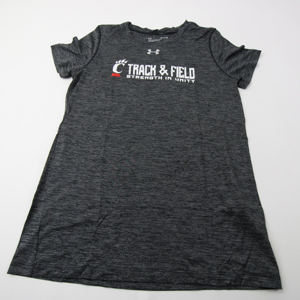 Cincinnati Bearcats Under Armour HeatGear Short Sleeve Shirt Women's New Dark Gray-TOPS-155602