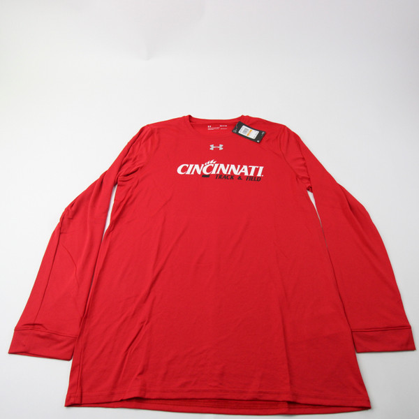 Cincinnati Bearcats Under Armour HeatGear Long Sleeve Shirt Men's Red New-TOPS-155611