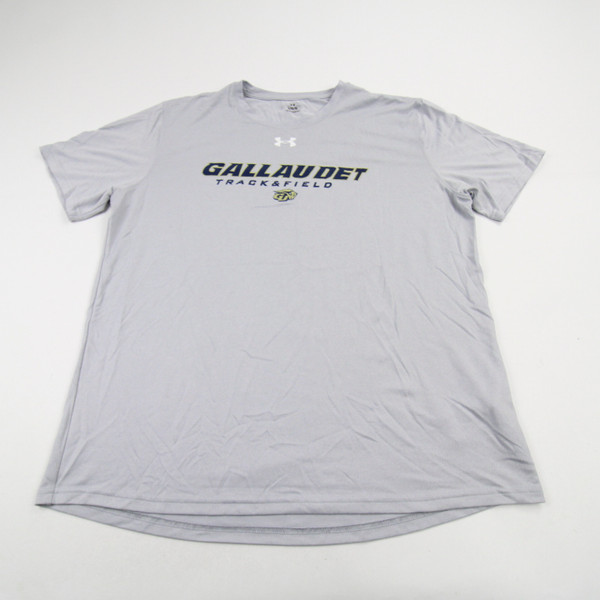 Gallaudat Bison Under Armour Short Sleeve Shirt Men's Gray Used L TOPS-155810