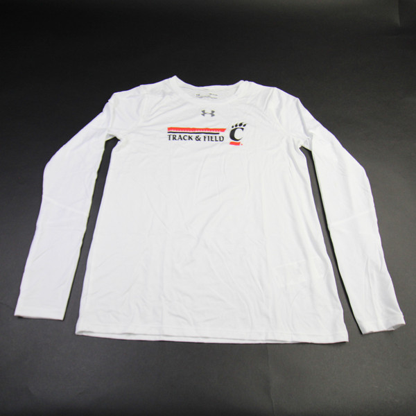 Cincinnati Bearcats Under Armour HeatGear Long Sleeve Shirt Women's White Used S-TOPS-155584