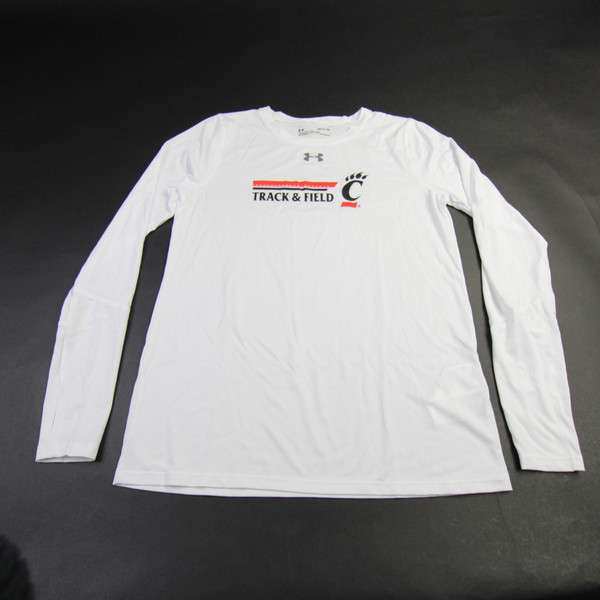 Cincinnati Bearcats Under Armour HeatGear Long Sleeve Shirt Women's White New S-TOPS-156180