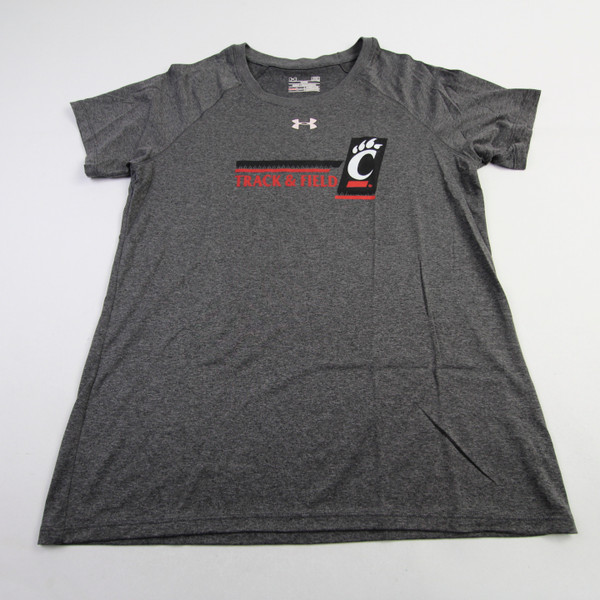 Cincinnati Bearcats Under Armour HeatGear Short Sleeve Shirt Women's Gray Used-TOPS-156191