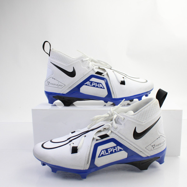 Nike Alpha Menace Football Cleat Men's White/Blue Used 13.5-CLEA-014596