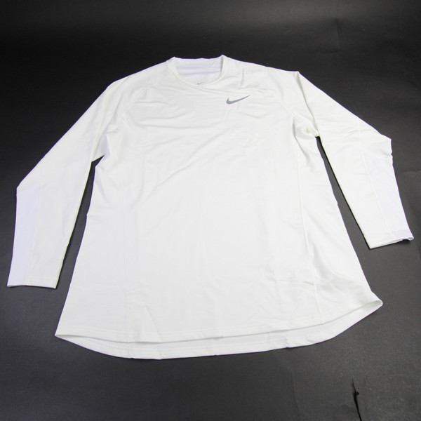 Nike Long Sleeve Shirt Men's White Used XXL TOPS-156653