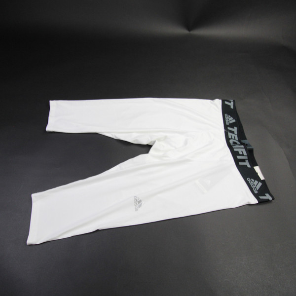 adidas Techfit Compression Pants Men's White/Black New with Tags-PNTS-032287