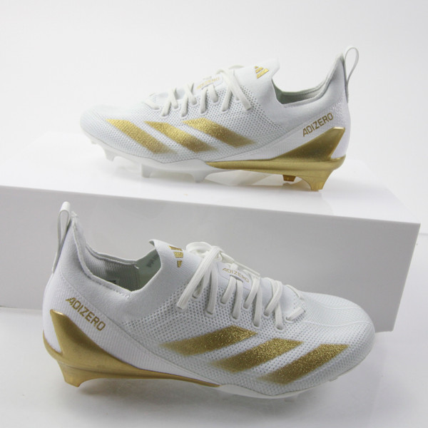 adidas adizero Football Cleat Men's White New without Box-CLEA-014604