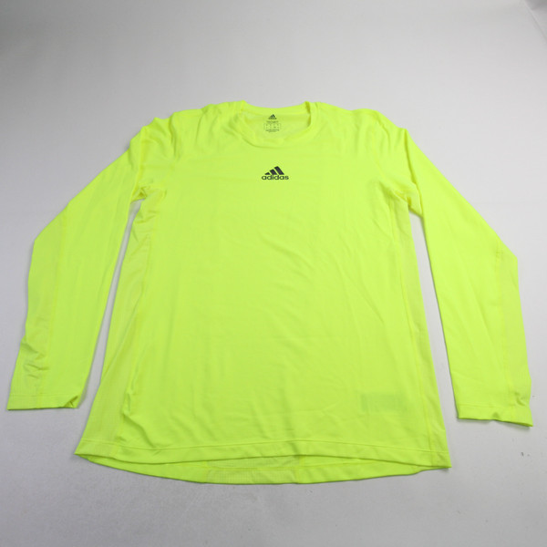 adidas Techfit Long Sleeve Shirt Men's Yellow New without Tags XL-TOPS-157314