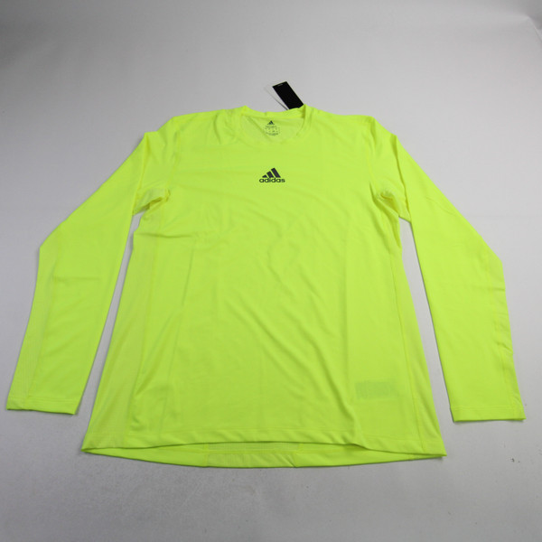 adidas Techfit Long Sleeve Shirt Men's Yellow New with Tags XL-TOPS-157319