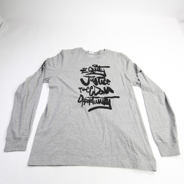 New York Jets Nike Nike Tee Long Sleeve Shirt Men's Gray Used L TOPS-157862