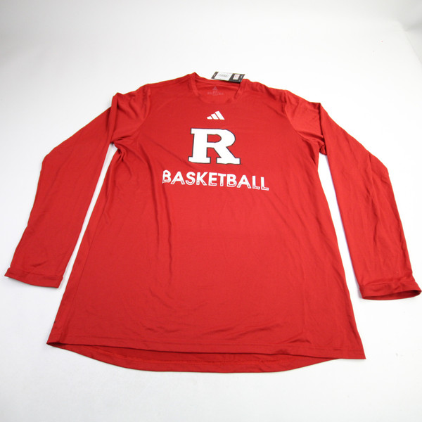 Rutgers Scarlet Knights adidas Long Sleeve Shirt Men's Red New with Tags XLT TOPS-157876