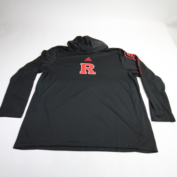 Rutgers Scarlet Knights adidas Long Sleeve Shirt Men's Black New 2XL-TOPS-157910
