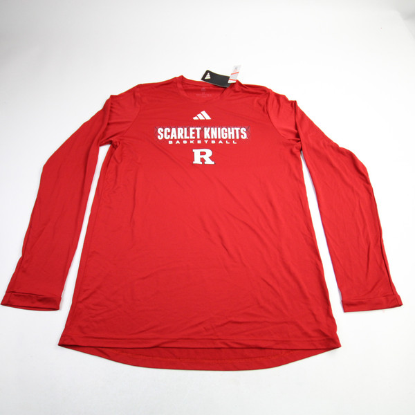 Rutgers Scarlet Knights adidas Long Sleeve Shirt Men's New with Tags LT TOPS-157830