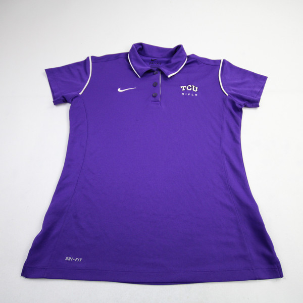TCU Horned Frogs Nike Dri-Fit Polo Women's Purple Used M TOPS-157926