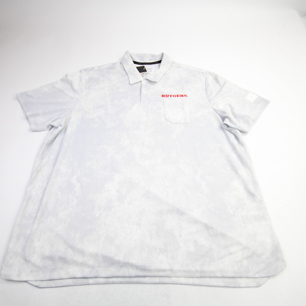 Rutgers Scarlet Knights adidas Polo Men's Light Gray New with Tags XXL TOPS-157959