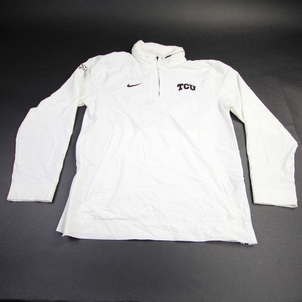 TCU Horned Frogs Nike Pullover Men's White Used Multiple Sizes TOPS-157653