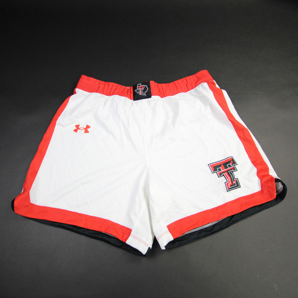 Texas Tech Red Raiders Under Armour Game Shorts Women's White/Red Used L-SHOR-034414
