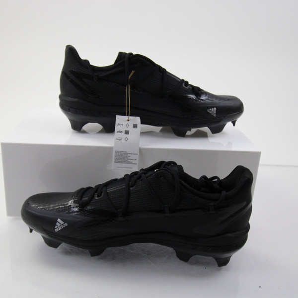 adidas adizero Football Cleat Men's Black/White New without Box-CLEA-014655