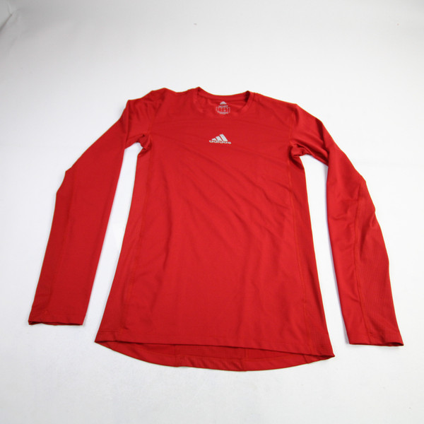 adidas Primegreen Long Sleeve Shirt Men's Red Used S TOPS-158557
