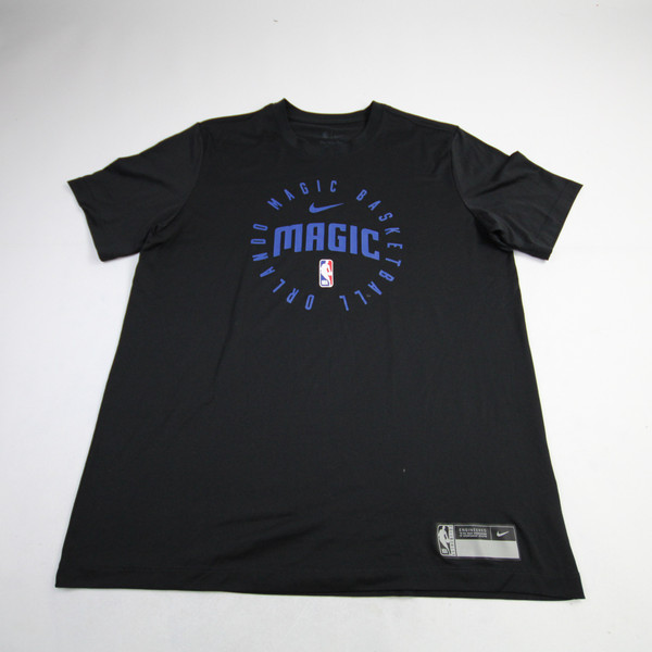 Orlando Magic Nike NBA Authentics Dri-Fit Short Sleeve Shirt Men's Black Used XLT-TOPS-158574