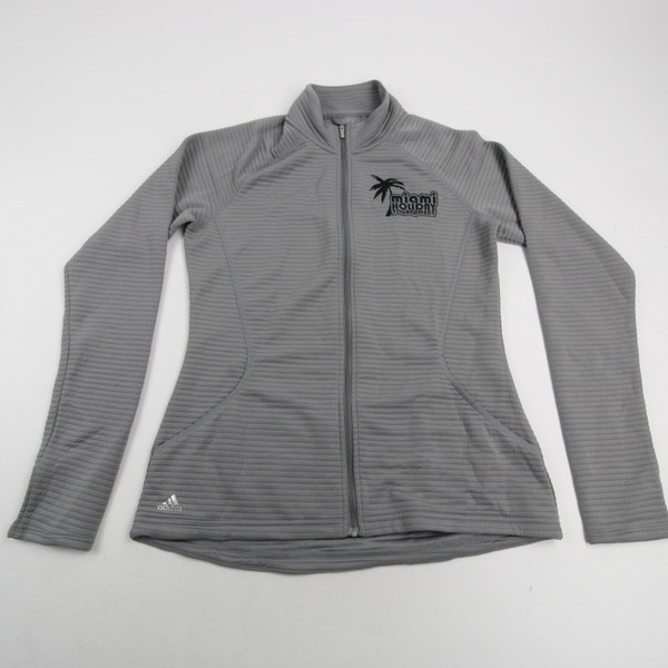 Miami Hurricanes adidas Jacket Women's Gray New without Tags Multiple Sizes TOPS-159433