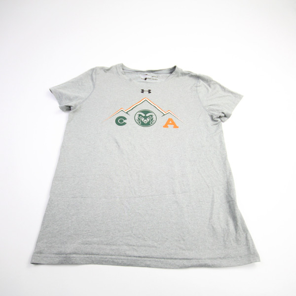 CSU Rams Under Armour Short Sleeve Shirt Women's Gray Used-TOPS-158874