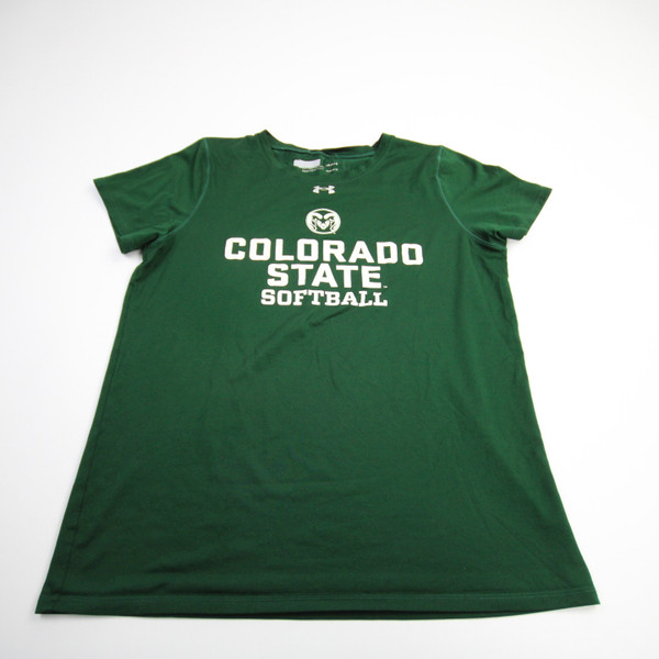 CSU Rams Under Armour Short Sleeve Shirt Women's Dark Green Used L TOPS-158860