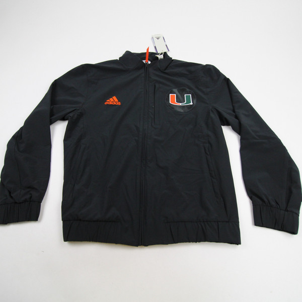 Miami Hurricanes adidas Jacket Women's Black New with Tags Multiple Sizes TOPS-159559