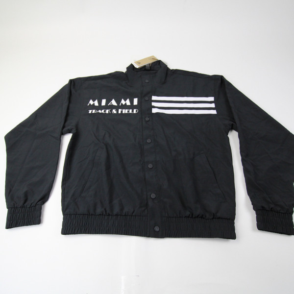 Miami Hurricanes adidas Jacket Men's Black New with Tags S TOPS-159675
