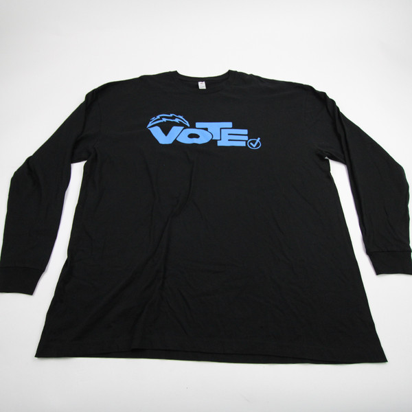 Los Angeles Chargers Smart Blanks Long Sleeve Shirt Men's Black Used 3XL TOPS-159834