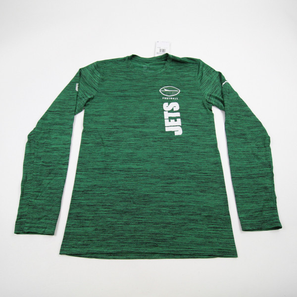 New York Jets Nike NFL On Field Nike Tee Long Sleeve Shirt Men's New Green/Heather XS-TOPS-159839