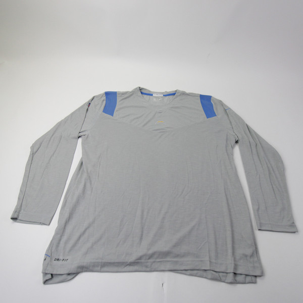 Los Angeles Chargers Nike NFL On Field Long Sleeve Shirt Men's Gray Used XXL TOPS-159954