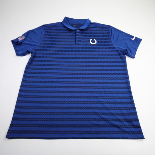 Indianapolis Colts Nike NFL On Field Dri-Fit Polo Men's Blue Used XL TOPS-159093