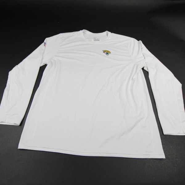 Jacksonville Jaguars Nike NFL On Field Dri-Fit Long Sleeve Shirt Men's Used White-TOPS-160002