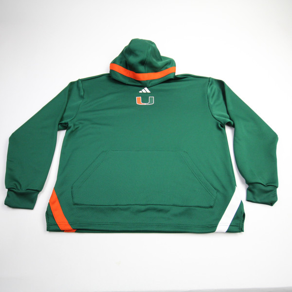 Miami Hurricanes adidas Sweatshirt Women's Green Used XLT-TOPS-160296