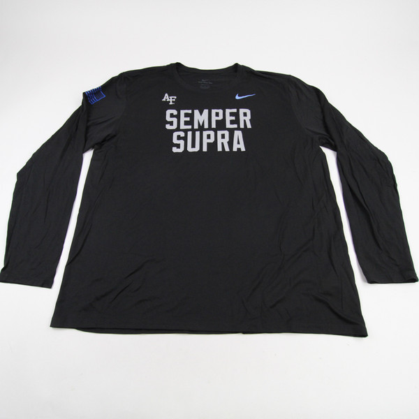 Air Force Falcons Nike Dri-Fit Long Sleeve Shirt Men's Black New S-TOPS-160936