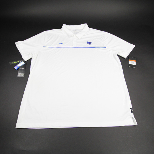 Air Force Falcons Nike Dri-Fit Polo Men's White New with Tags XXL TOPS-161092