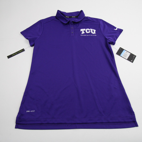 TCU Horned Frogs Nike Dri-Fit Polo Women's Purple New M-TOPS-161135