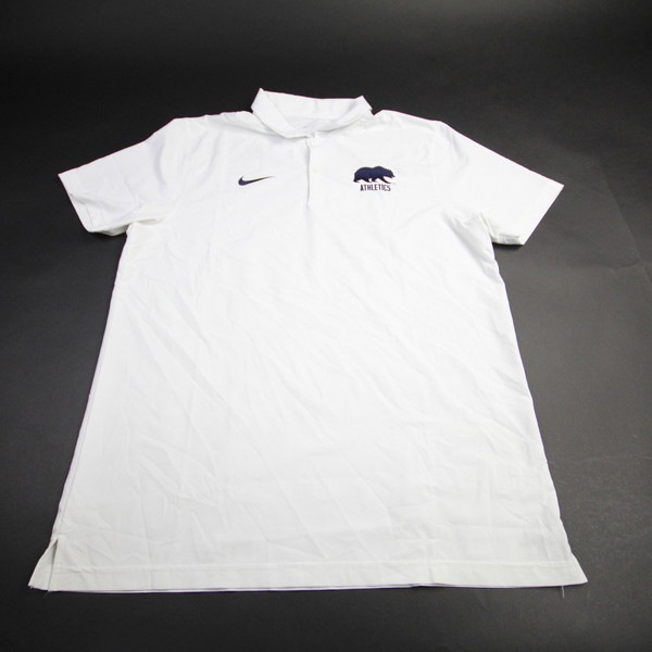 California Golden Bears Nike Polo Men's White Used L TOPS-159288