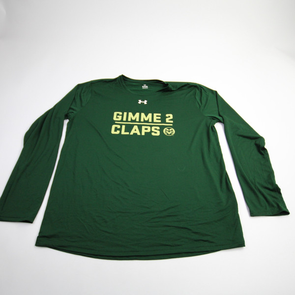 CSU Rams Under Armour Long Sleeve Shirt Men's Green New XL-TOPS-160818