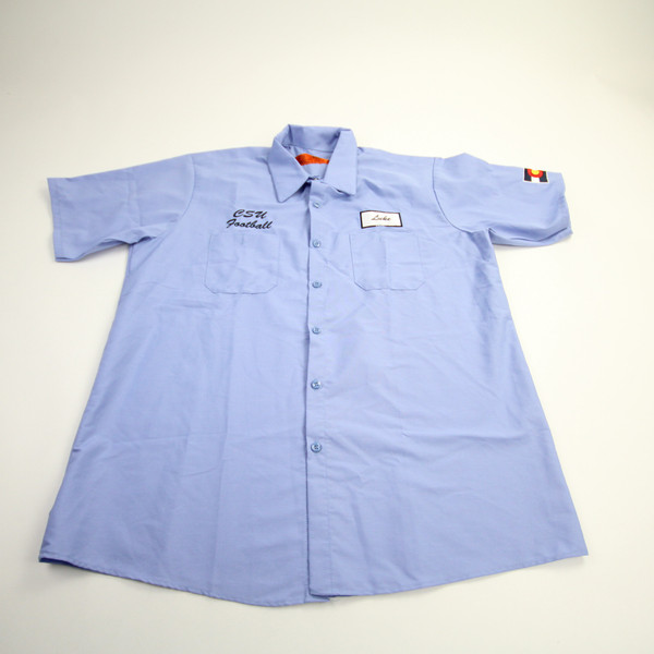 CSU Rams Red Kap Button-Up Men's Blue Used XL-TOPS-161379