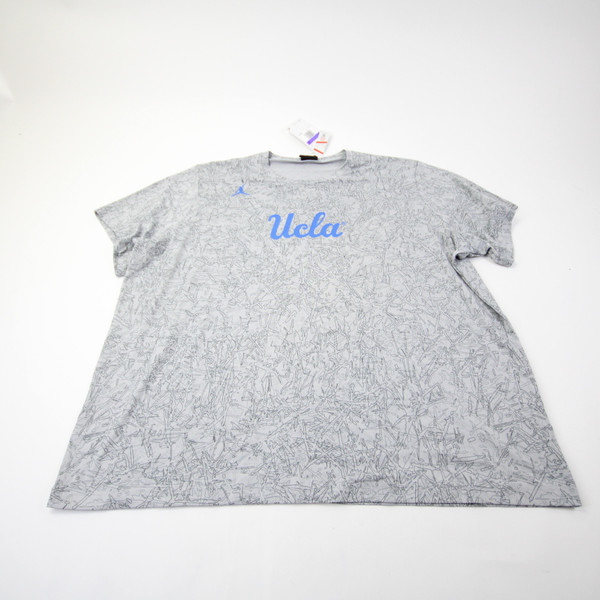 UCLA Bruins Air Jordan Short Sleeve Shirt Men's Gray New 3XL-TOPS-161630