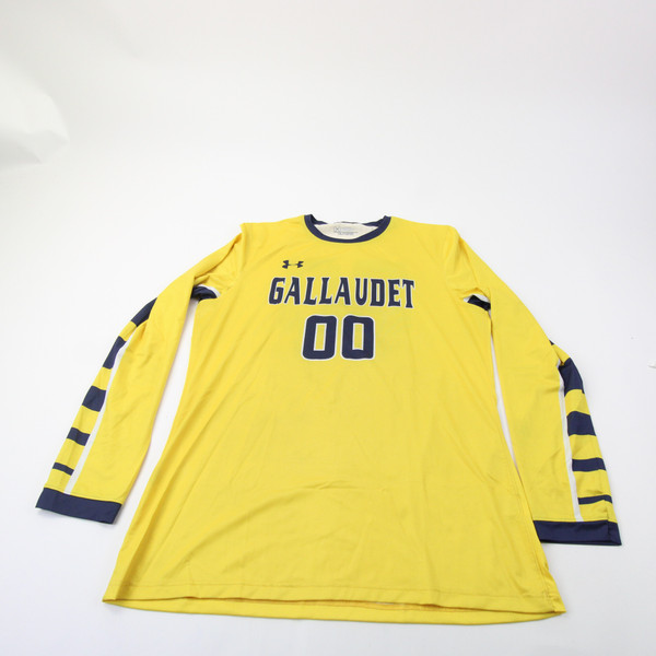 Gallaudat Bison Under Armour Practice Jersey - Soccer Men's Yellow/Navy Used-JRSY-009541