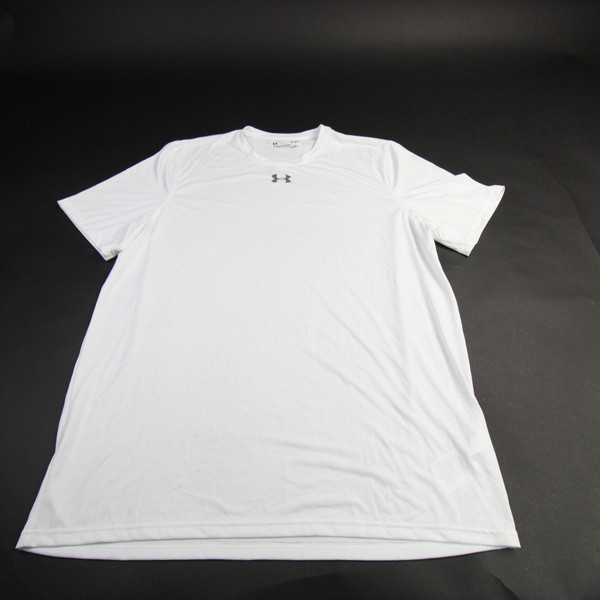 Under Armour HeatGear Short Sleeve Shirt Men's White Used L TOPS-161936