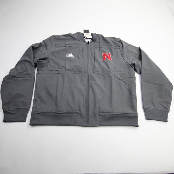 Nebraska Cornhuskers adidas Aeroready Jacket Men's Gray New with Tags L TOPS-162293
