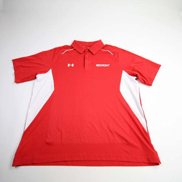 Belmont Bruins Under Armour Polo Men's Red/White Used XL-TOPS-162835