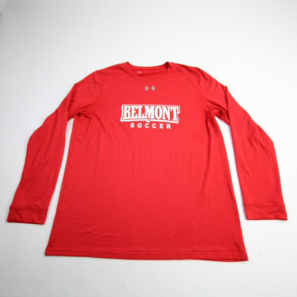 Belmont Bruins Under Armour HeatGear Long Sleeve Shirt Men's Red Used S TOPS-162723