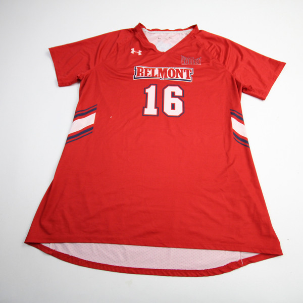 Belmont Bruins Under Armour Practice Jersey - Volleyball Women's Red Used L-JRSY-009671
