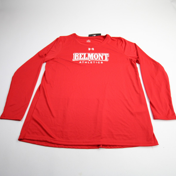 Belmont Bruins Under Armour Long Sleeve Shirt Women's Red New with Tags XL TOPS-162864